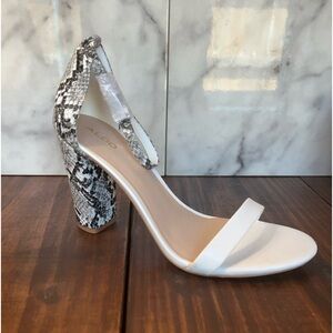 Aldo Snake Skin Block Heel (new - never worn)